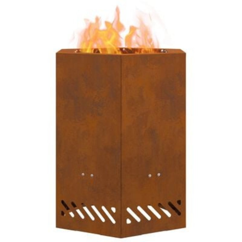 38x38x51cm Brown Fire Pit Home Patio Small Fire Stove for Terrace Leisure and Relaxation Garden Daily Use, Patio Heating, Outdoor Fireplace, Compact Design, Stylish Fireplace, Weatherresistant Material, Highquality Finish, Po