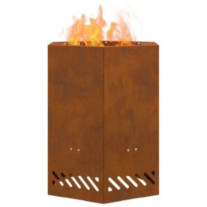 38x38x51cm Brown Fire Pit Home Patio Small Fire Stove for Terrace Leisure and Relaxation Garden Daily Use, Patio Heating, Outdoor Fireplace, Compact Design, Stylish Fireplace, Weatherresistant Material, Highquality Finish, Po