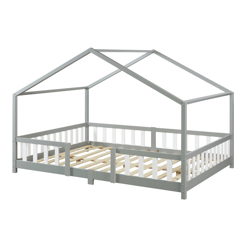 Kinderbed – Kinderbedden – Bedhuisje – Kinderbed Frame – Kinderbed 120x200cm – Valbeveiliging – Massief Dennenhout