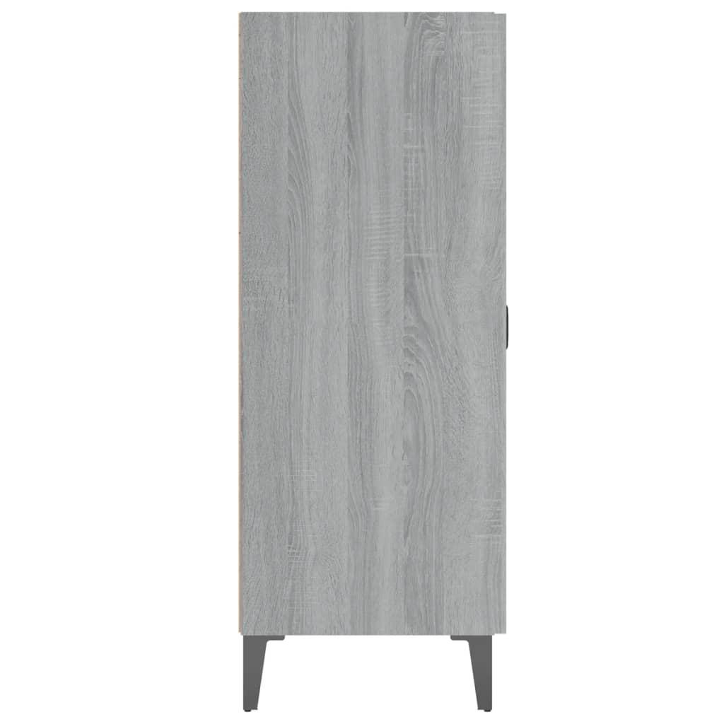 Sideboard – Dressoir – Opbergkast – Tv-meubel – Grijs – Hardhout – 69,5x34x90 cm – Vloermontage