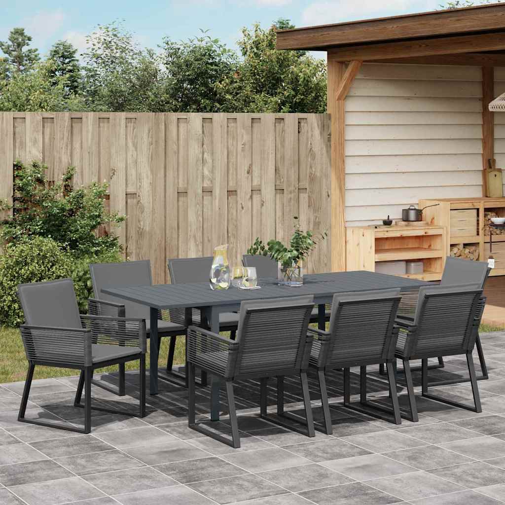 Tuinset – Buitenmeubelset – Diningset – Terrasmeubilair – Balkonset – Groot 210 cm Tafel – Weerbestendige Textilene Stoelen