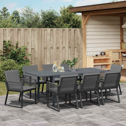 Tuinset – Buitenmeubelset – Diningset – Terrasmeubilair – Balkonset – Groot 210 cm Tafel – Weerbestendige Textilene Stoelen