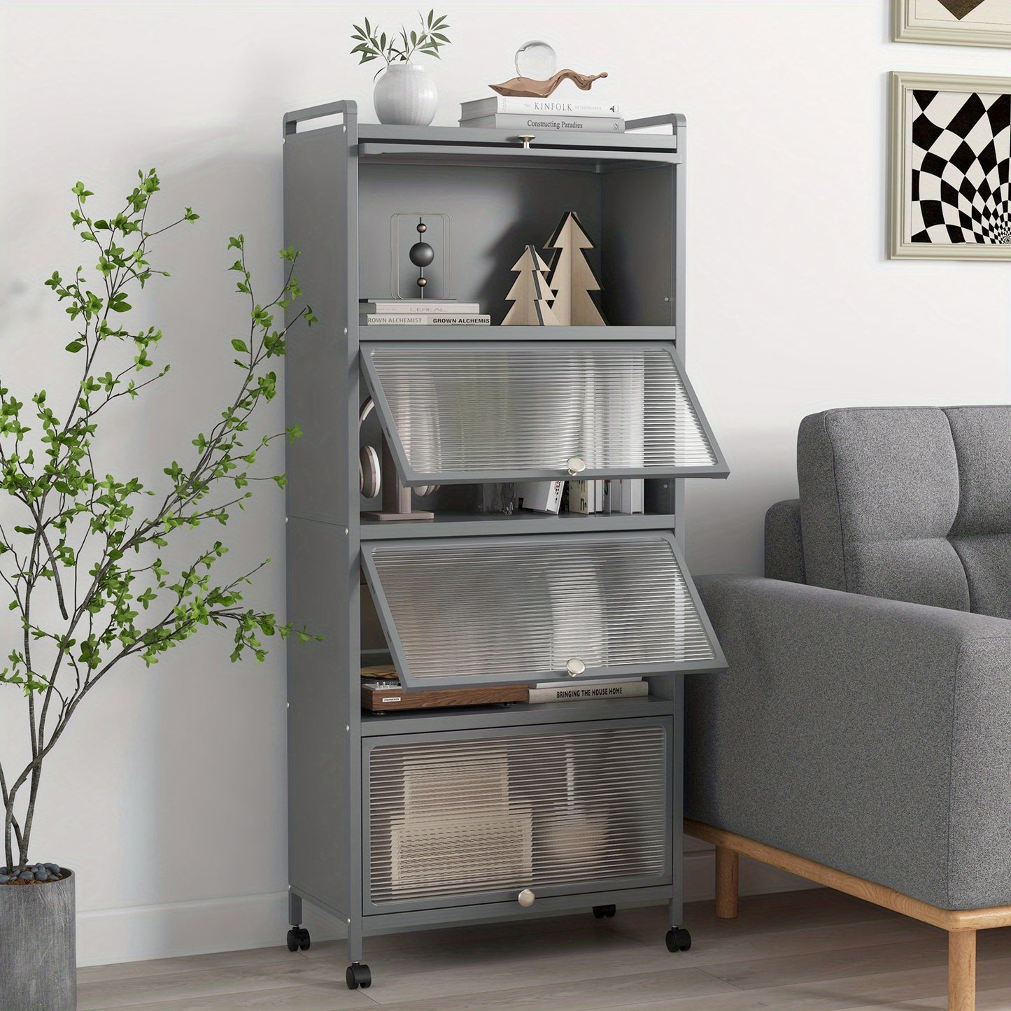 Eetkamerstoel – Stoel – Keukenstoel – Bureaustoel – Designstoel – Donkergrijs Linnen – Met Zwarte Metalen Poten – Schuimgevuld Zit- en Rugkussen – Scandinavische Stijl – Geen Montage