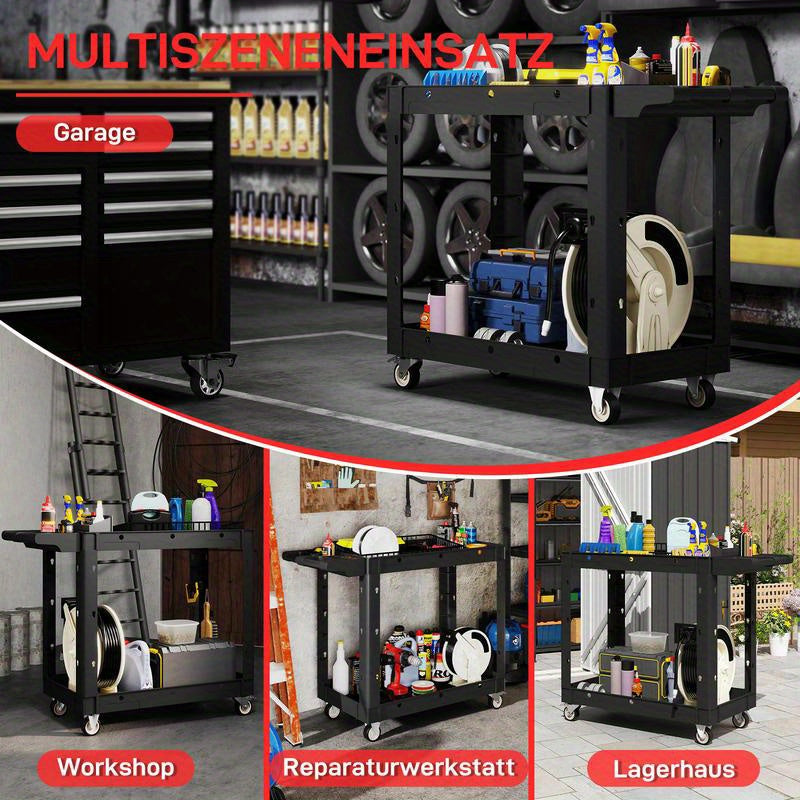 Multifunctional tool cart, storage cart, multi-layer tool tray, perfect gift for father and husband, professional maintenance tool cart for men