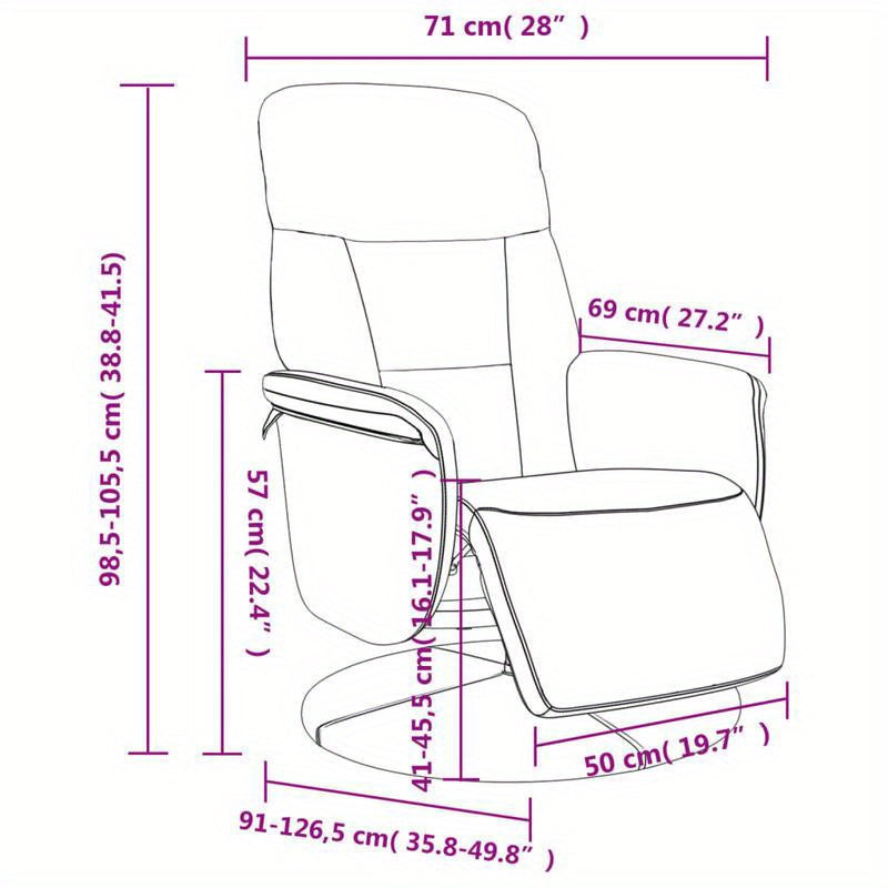 Fauteuil – Relaxfauteuil – Leunstoel – Accentstoel – Loungestoel – Donkergrijs – Massief Houten Frame – Handmatig Verstelbare Rugleuning