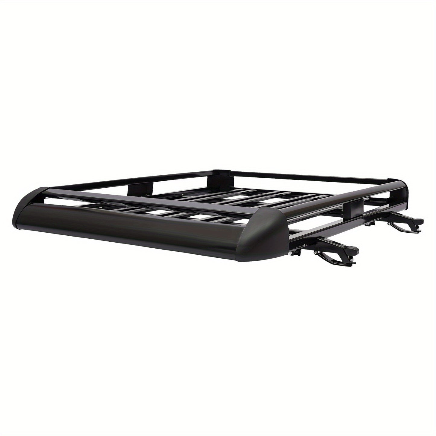 Aluminum Black Roof Rack Cargo Basket - Heavy-Duty 68.04 KG Capacity, Aerodynamic Design with Heavy-Duty Cross Bars & Easy No-Drill Installation, High Quality & Corrosion-Resistant, Large Roof Luggage Carrier for Cars, SUVs,