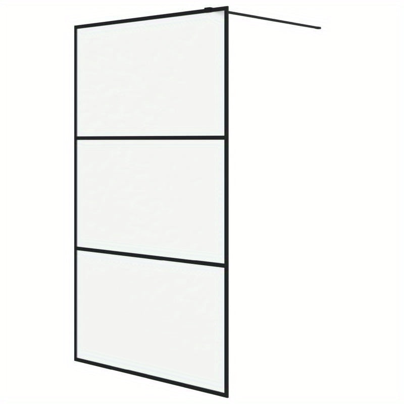 Douchewand – Inloopdouche – Veiligheidsglas – Douchecabine – Douchedeur – Mat Zwart Aluminium Frame – 115x195 cm – Easy-Clean Coating