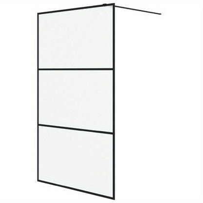 Douchewand – Inloopdouche – Veiligheidsglas – Douchecabine – Douchedeur – Mat Zwart Aluminium Frame – 115x195 cm – Easy-Clean Coating