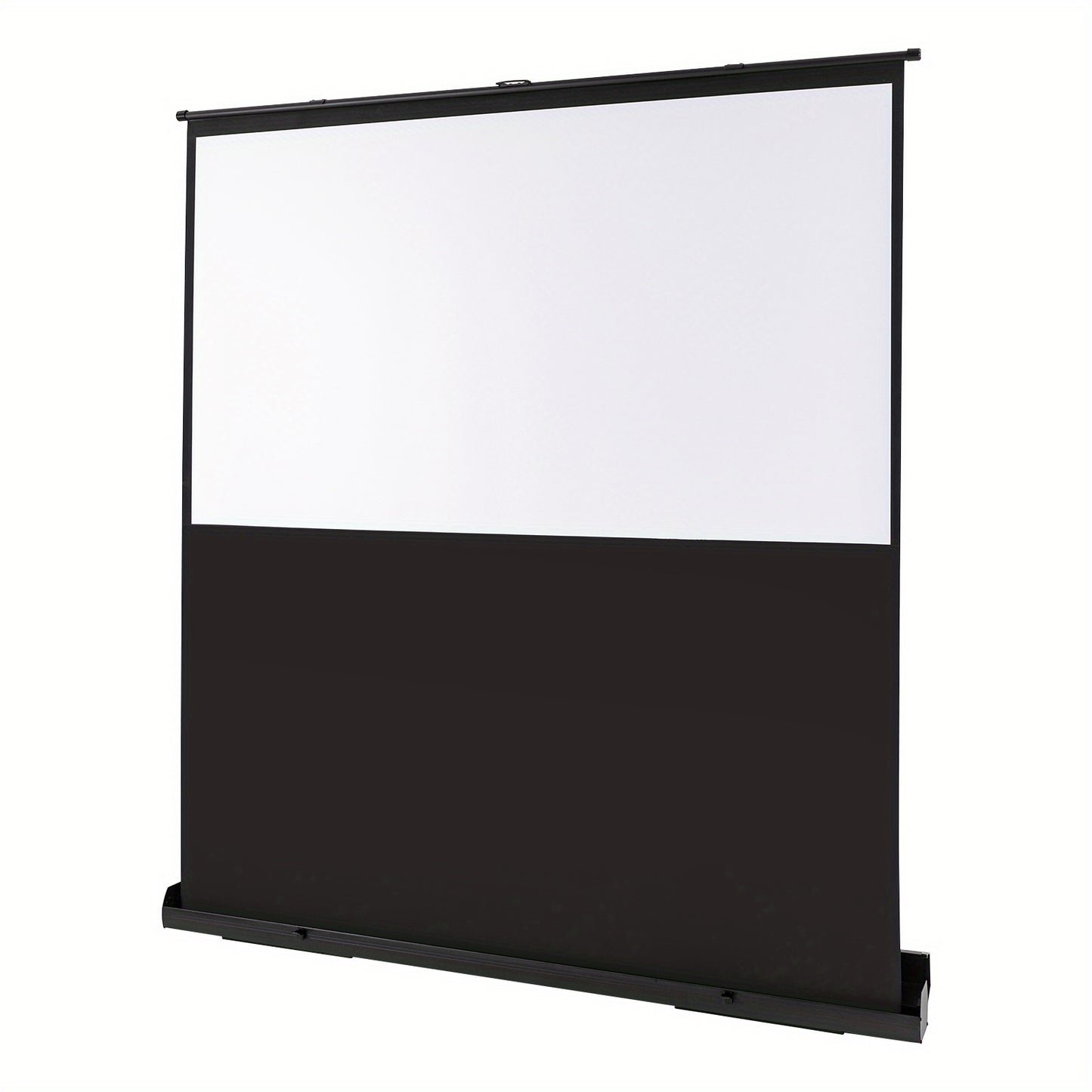 Projectiescherm – Draagbaar Scherm – Opvouwbaar Scherm – Presentatiescherm – Filmscherm – 80 Inch – Lichtgewicht Aluminium Frame – Stabiele Draaibare Voeten – Zwart