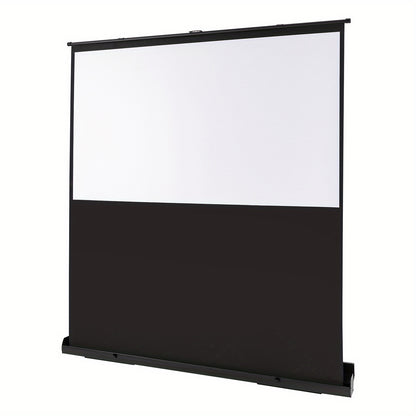 Projectiescherm – Draagbaar Scherm – Opvouwbaar Scherm – Presentatiescherm – Filmscherm – 80 Inch – Lichtgewicht Aluminium Frame – Stabiele Draaibare Voeten – Zwart