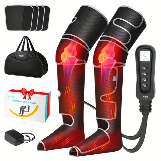 Beenmassage – Beenmassager – Beentherapie – Beenontspanner – Massagetoestel Zwart – 6 Massageprogramma’s – Warmtefunctie Met 2 Niveaus