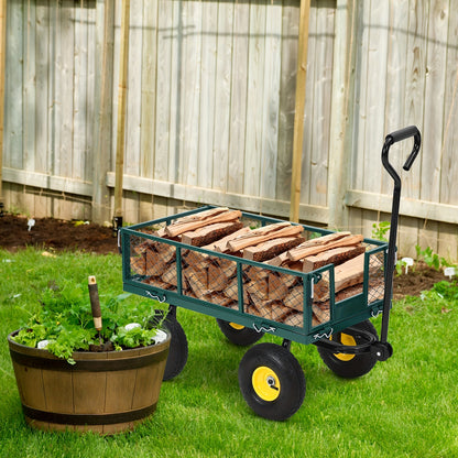 Tuinkar – Kruiwagen – Kiepkar – Tuinwagen – Kar – 500 kg Draagkracht – 3-in-1 Design Met 180° Draaibaar Handvat