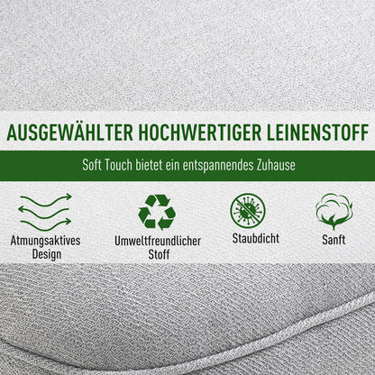 Fauteuil – Relaxstoel – Leunstoel – Zitstoel – Tv-stoel – Met Rugkussen – Linnen Bekleding – Compact 52,5x69x77 cm