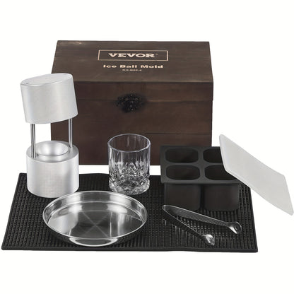 Ijsklontjesmaker – IJsblokjesmachine – Ijsblokjesmaker – IJsklontjes Machine – Ice Cube Maker – Aluminium – Werkt Zonder Elektriciteit – 1-10L – Silvery
