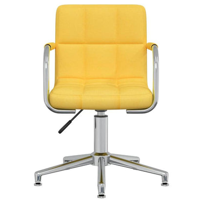 Rotatable Office Chair in Mustard Yellow Fabric – Swivel Office Chair/Executive Chair/Garden Chair/Dining Chair. This stylish design rotates 360 degrees for maximum flexibility and is easy to move with wheels. Practical and