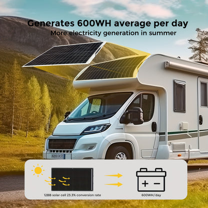 Flexibele Zonnepanelen – Buigbare Zonnecel Panelen – Zonnepaneel Set – Solar Module – 4x 80W 320W Totaal – Monokristallijn – Hoog Rendement – Lichtgewicht – Weerbestendig – 12V/24V Compatible