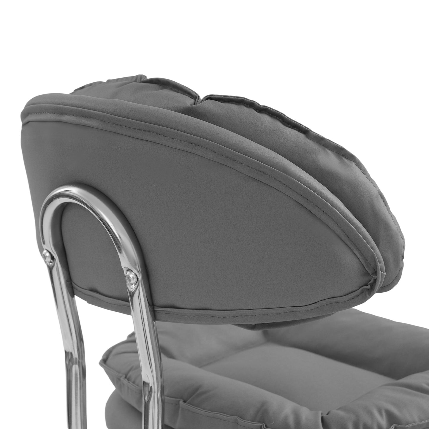 Barstoel – Barkruk – Barstoel Kruk – Keukenstoel – Bistrostoel – Verstelbare Zithoogte 62-82 cm – 360° Draaibaar – Set van 2 – Donkergrijs Met Metalen Onderstel
