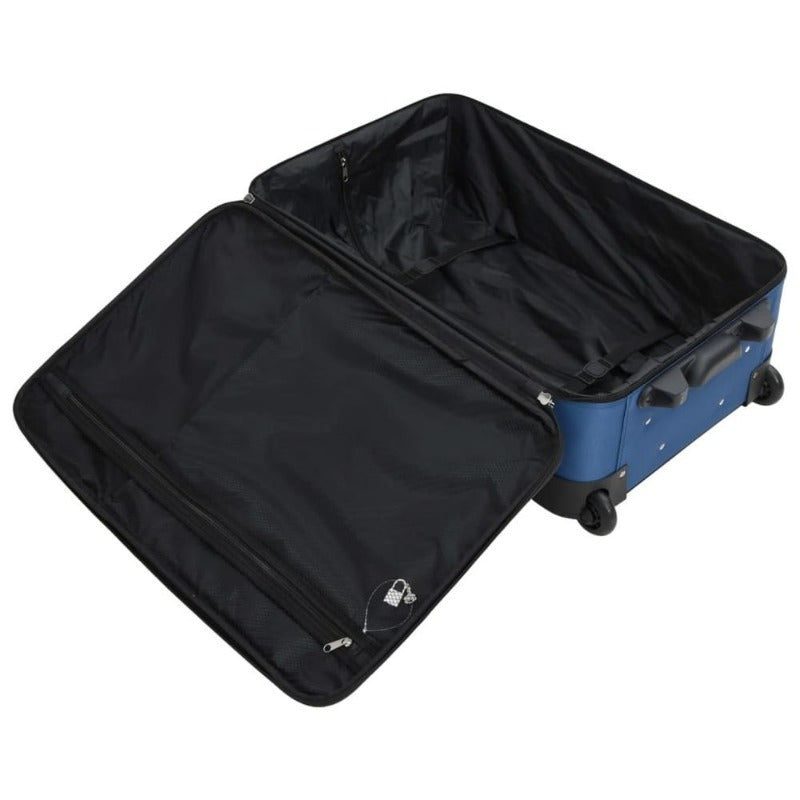 Kofferset – Reiskoffer Set – Bagageset – Trolley Koffer – Reistas – 5-delig – Blauw – Lichtgewicht Stof – Duurzaam Met ABS+PC