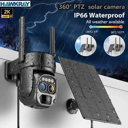 Solar Beveiligingscamera – Draadloze Beveiligingscamera – Zonne-energie Camera – Buiten Camera – 2K Full HD – Bewegingsdetectie & AI-Herkenning