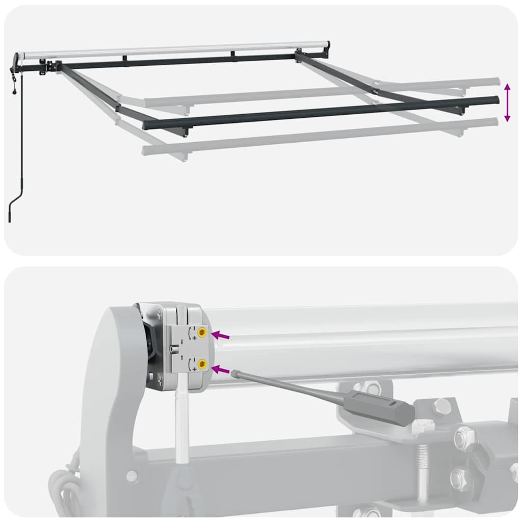 Zonnescherm – Zonwering – Buitenluifel – Pergola – Schaduwdoek – Metalen Frame – Inklapbaar 2,5x2 m – Duurzaam & Weerbestendig