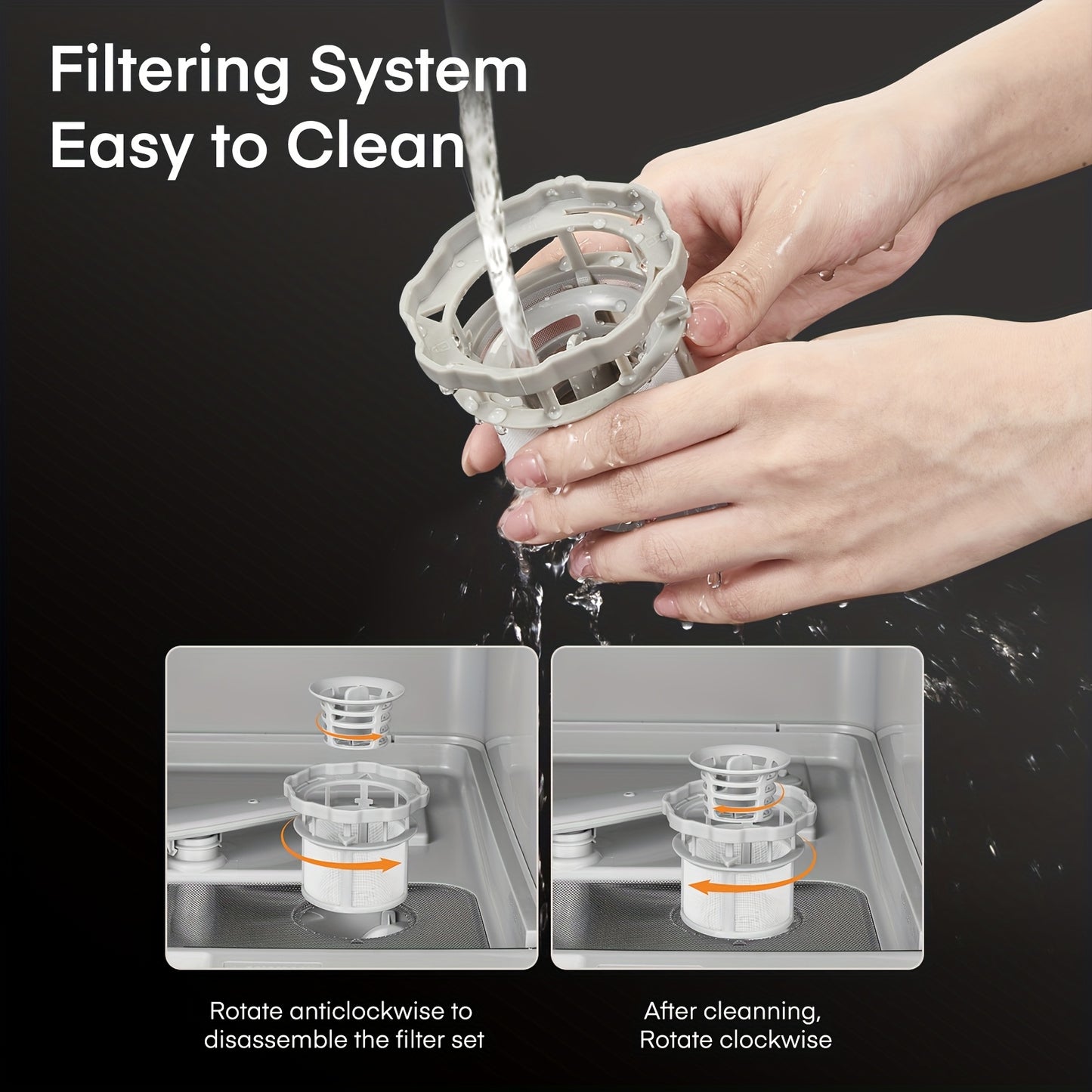 Mini Vaatwasser – Tafelvaatwasser – Campingvaatwasser – Kleine Afwasmachine – Vrijstaande Afwasmachine – 6 Wasprogramma’s – Ingebouwde 5L Watertank & 360° Dual Spray System