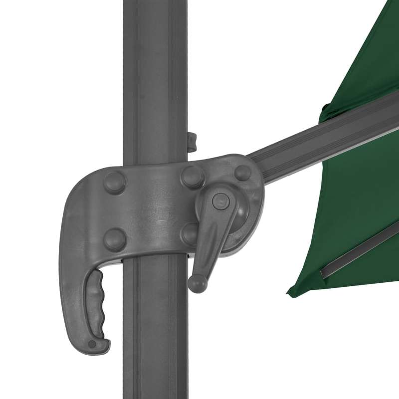 Floating Parasol with Aluminum Pole 400x300 cm Green