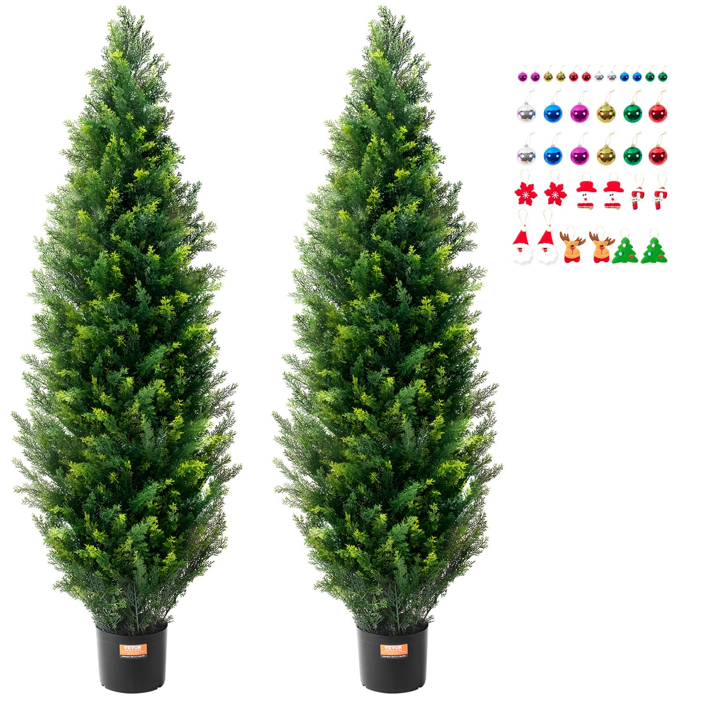 Kunstplant – Kunstcéder – Nepboom – Decoratieplant – Kunstcéderboom – Set van 2 – 150 cm Hoogte – Weerbestendig en Onderhoudsvrij
