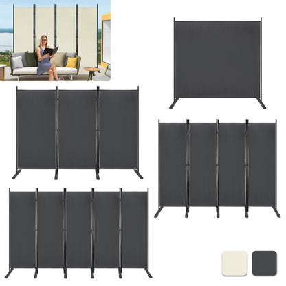 Paravent Paravents Room Divider Windshield Spanish Anthracite/Beige Foldable Partition Balcony Privacy Screen Partition Wall