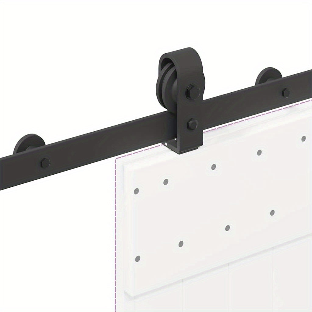 Schuifdeursysteem – Schuifdeurbeslag – Rail Systeem – Barn Deurbeslag – Schuifdeur Kit – Zwart Gepoedercoat Staal – 200 cm Rail – Draagvermogen 100 kg