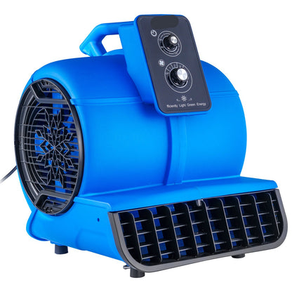 Luchtverplaatsingsventilator – Luchtverfrisser – Luchtdroger – Ventilator – Ventilatieventilator – 3 Snelheden 1500-2600 CFM – Instelbare Blaashoek