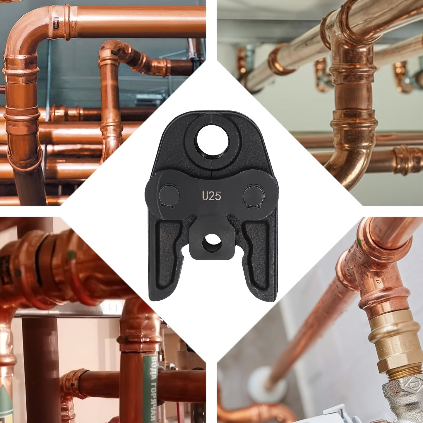 Buisknipmal – Hydrauliekslangtang – Perstang – Krimptang – Buisknijptang – Cr40 Staal – Voor Buizen 25 mm – Eenvoudige Montage – Duurzaam & Slijtvast