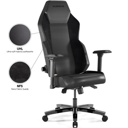360° Draaibare Ergonomische Bureaustoel VAOS‑3 2 Diamond Black – Verstelbare Zithoogte, 4D Armleuningen & Luxe Materialen