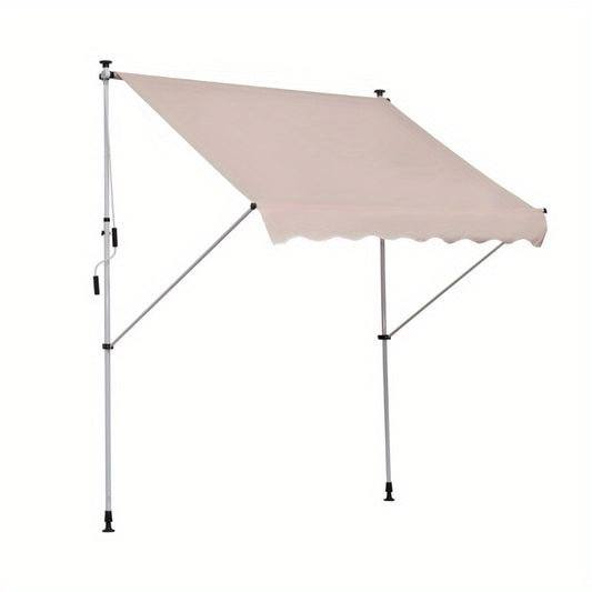 Inklapbaar Zonnescherm – Terrasscherm – Balkonzonnescherm – Schaduwdoek – Uittrekbaar Scherm – Verstelbaar In Hoogte – Aluminium Frame – 200x150 cm Creme Wit