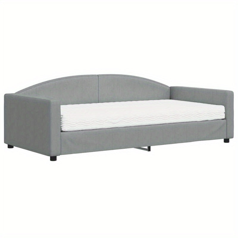 Sofa Bed – Slaapbank – Bedbank – Logeerbed – Slaapbank Met Matras – Lichtgrijze Stof – Uitneembaar Matras 100x200 cm – Geschikt Voor Elk Seizoen