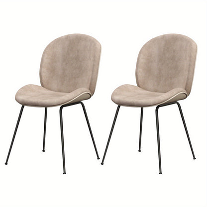 Eetkamerstoelen – Keukenstoelen – Stoelen Set – Fluwelen Stoelen – Bureaustoelen – Koffiebruin – Luxe Zacht Fluweel – Stabiel Metalen Frame