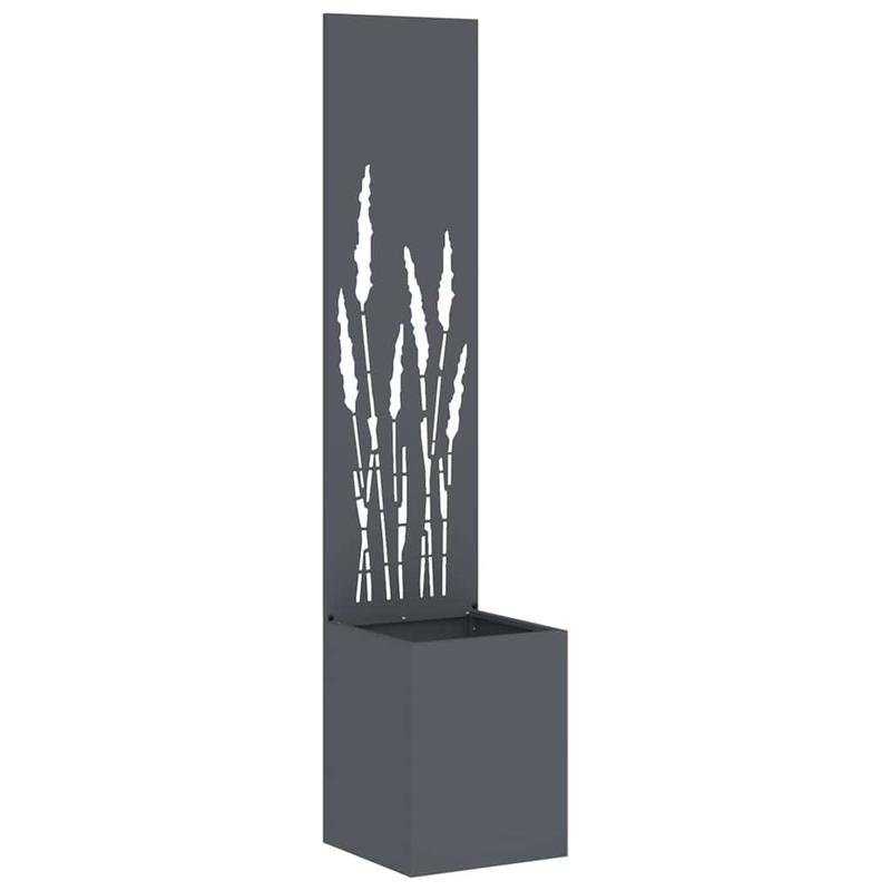 Bloembak – Plantenbak – Bloempot – Tuinbak – Balkonbak – Anthracite – 32x140 cm – Koudgewalst Staal – Weerbestendig