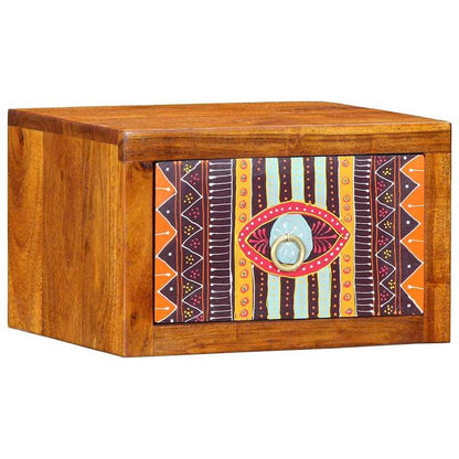 2-Tier Solid Acacia Wood Bedside Table with Removable Top - 35x30x22cm, 3.2 Cu Ft Storage, 27" Height, Multifunctional Design for Bedroom & Living Room, All-Season Use, Easy Assembly, No Power Needed, Bedroom Storage Solution