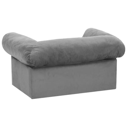 Gray Dog Sofa with Drawer 75x50x38cm Soft and Comfortable Convenient Storage Body-Fitting Easy to Clean Versatile for Home Suitable for Small-Medium Dogs