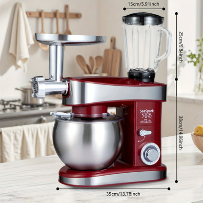 Keukenmachine – Keukenmixer – Keukenrobot – Foodprocessor – Mixer – 1200W Krachtige Motor – 6L RVS Mengkom