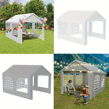 Partytent – Tuinpaviljoen – Feesttent – Tuintent – Overkapping – Waterdicht – Stevig Stalen Frame – 4x8 Meter – Duurzaam PE-materiaal