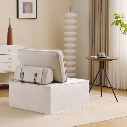 Zitzak – Fauteuil – Loungestoel – Sessel – Loungefauteuil – Grijs – Ruimtebesparend Design – Gemakkelijk Schoon Te Maken