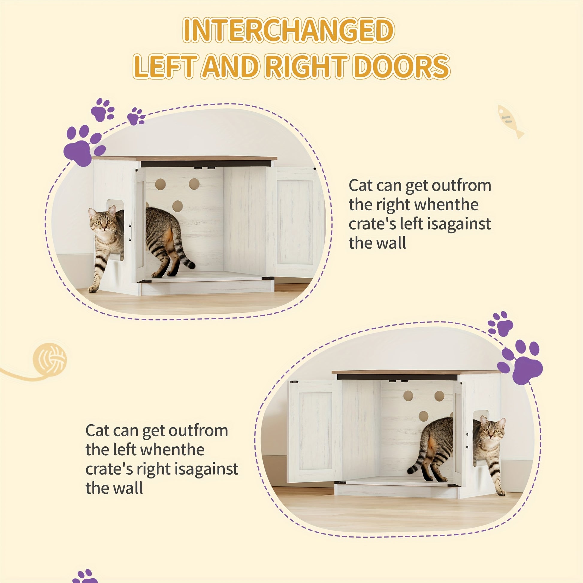All-in-One Multi-Level Cat Tree Tower with Litter Box & Food Station - 173cm Tall Cat Furniture for Large Breeds, Spacious Platforms, Sisal Scratching Posts, Hammock, Removable Washable Cushions & Plush Balls - Compatible wit - QUORE