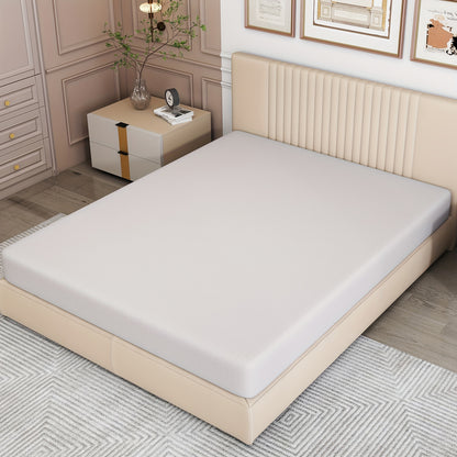 Matrasbeschermer – Matrasbeschermhoes – Molton – Matrashoes – Matrasonderlegger – Ademend Katoen – Anti-Slip – 140x200 cm – Gevoerd – Wasbaar – Wit