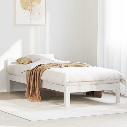 Bedframe – Bedbodem – Bedonderstel – Onderstel – Ledikant – Wit – 90x200 cm – Hardhouten Stevig Design – Vooraf Gemonteerd