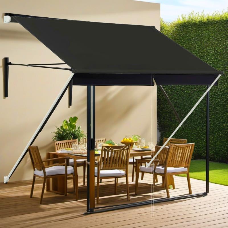 Uitschuifbare Zonwering – Terraszeil – Balkonzonwering – Zonnescherm – Schaduwdoek – 100x150 cm – Weerbestendig Stof – Eenvoudige Installatie