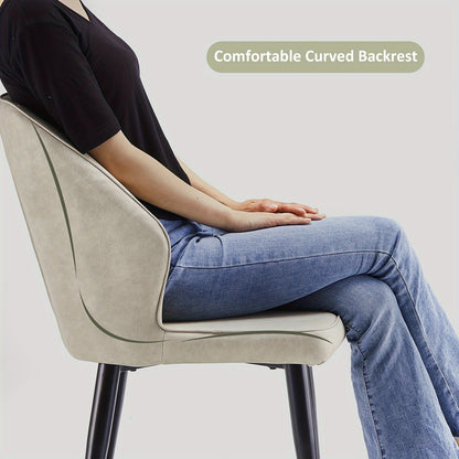 Eetkamerstoelen – Stoelen – Kuipstoelen – Keukenstoelen – Fauteuils – Kunstleren Bekleding – Memory Foam Zitting – Met Armleuningen – Met Metalen Poten