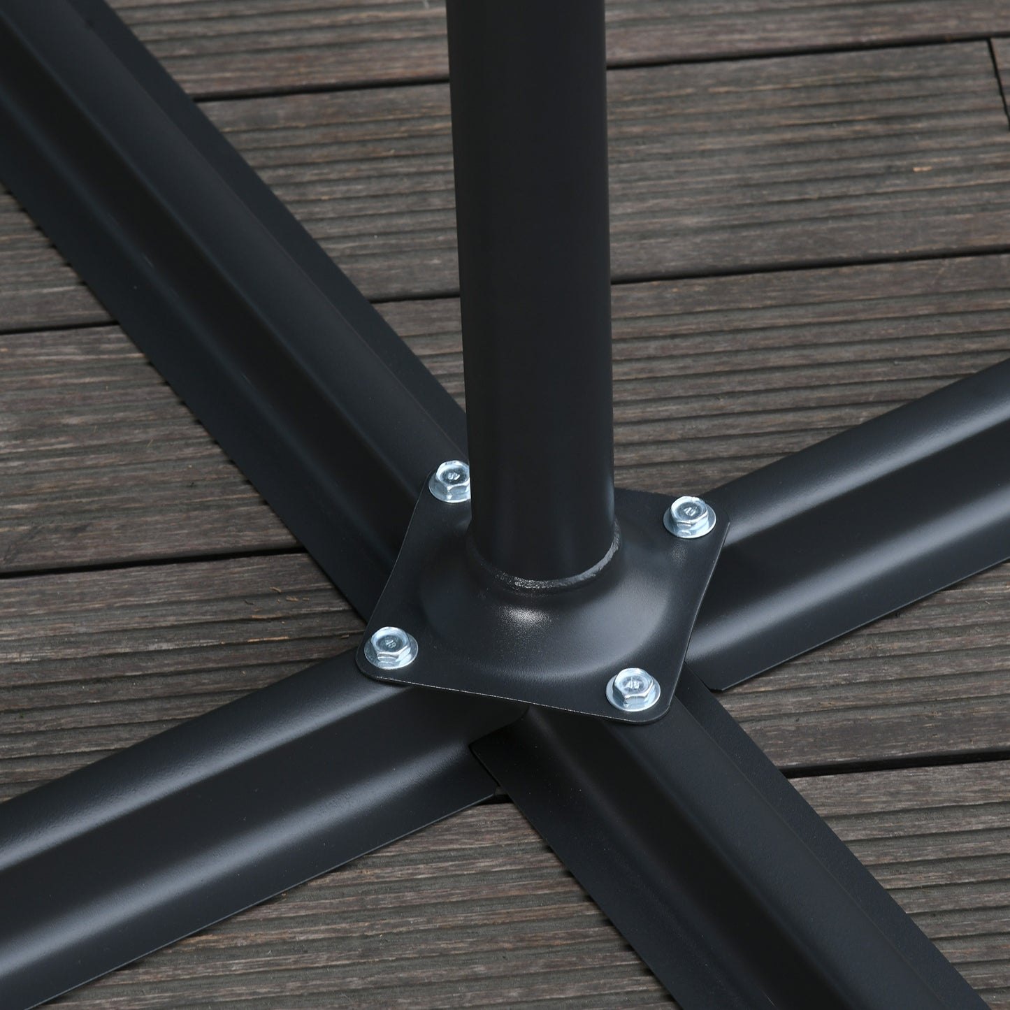 Parasol – Tuinparasol – Balkonparasol – Terrasparasol – Strandparasol – Stevig Stalen Frame – Handkurk Openen – Grijs Ø 2,95 m