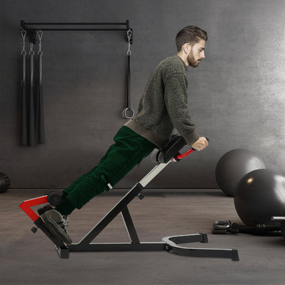 OUKANING Multi-Functional Weight Bench, Roman Chair Workout Bench, Sit Up Bench Ab, Back, and Core Strength Exercise Fitness Hyperextension Weight Bench Back Extension Bench for Multi-Functional Full Body Workout