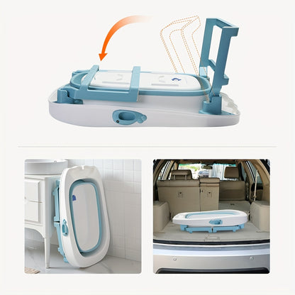 3-in-1 Badkuip – Draagbare Badkuip – Vouwbare Badkuip – Vrijstaande Badkuip – Spa Badkuip – Lichtgewicht PVC – Geïntegreerde Afvoerkraan – Compact & Ruim - 85,3x55,5x43,7 cm