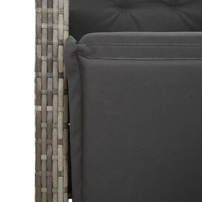 Tuinset – Tuinmeubelset – Lounge Set – Terrasmeubelen – Buitenmeubels – Verstelbare Rug- En Voetensteun – Weerbestendig PE-Rattan Met Geharde Glasplaat